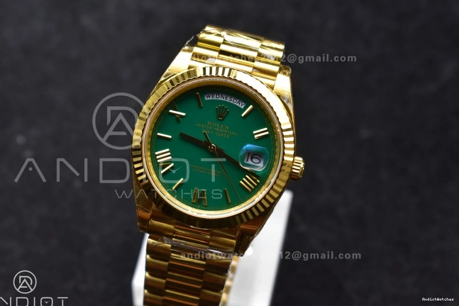 Dial Bracelet Edition 228238 Green on Roman Day Best THBF (Gain Weight) 1:1 40 YG VR3255 669 HighQuality Date President 1212